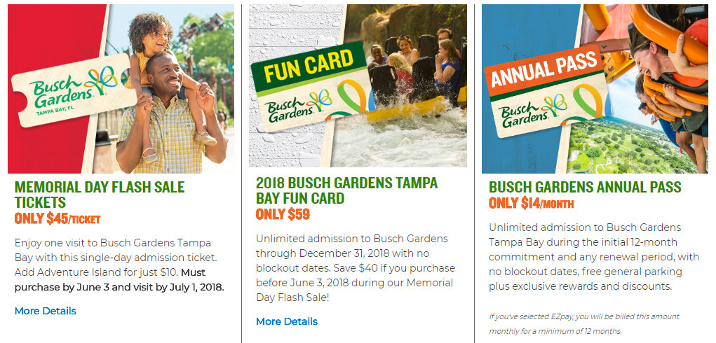 Busch Gardens Tampa Discount Tickets