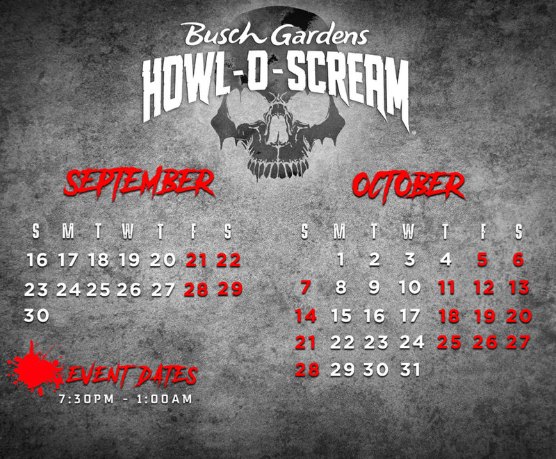 Busch Gardens Fun Card Howl O Scream Fun Guest
