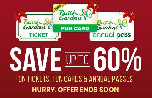 2023 Busch Gardens Tampa Bay Admission Ticket